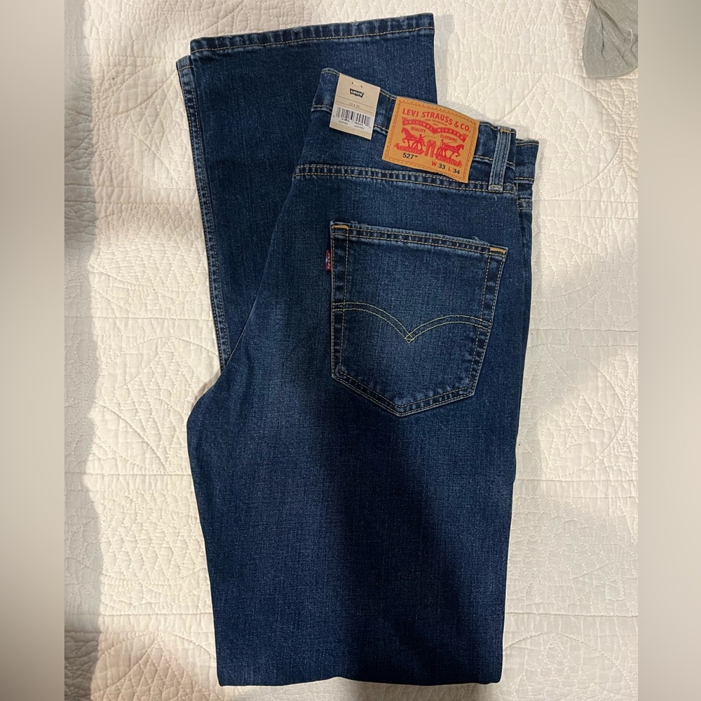 MWT Levi’s 527 Slim Bootcut denim jeans 33x34